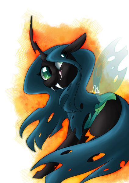 Size: 1024x1453 | Tagged: safe, artist:snowolive, derpibooru import, queen chrysalis, changeling, changeling queen, female, licking, licking lips, solo, tongue out