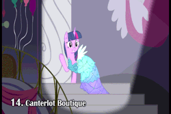Size: 720x480 | Tagged: safe, artist:klystron2010, derpibooru import, twilight sparkle, twilight sparkle (alicorn), whoa nelly, alicorn, pony, canterlot boutique, aho, animated, bad end, cannibalism, clothes, dress, eaten alive, fat, female, jaws, mare, not salmon, obese, princess dress, season 5 in 55 seconds, vore, wat