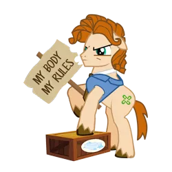 Size: 600x600 | Tagged: safe, derpibooru import, oc, unofficial characters only, earth pony, pony, male, parody, soapbox, solo, stallion