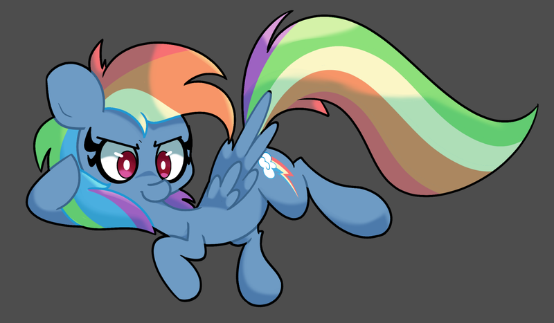 Size: 1280x747 | Tagged: alternate color palette, artist:turtlefarminguy, backwards cutie mark, derpibooru import, rainbow dash, safe, solo