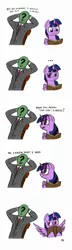 Size: 720x2504 | Tagged: suggestive, artist:trickydick, color edit, derpibooru import, edit, twilight sparkle, twilight sparkle (alicorn), oc, oc:anon, alicorn, human, pony, ..., blushing, color, colored, comic, confused, dialogue, drawthread, embarrassed, female, frown, implied cunnilingus, implied oral, implied sex, innuendo, joke, lewd, mare, raised eyebrow, sex joke, slice of life, smiling, spread wings, thinking, wide eyes, wingboner