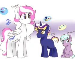 Size: 900x717 | Tagged: artist:h0mi3, brother and sister, brothers, colt, derpibooru import, female, filly, male, oc, oc:cosmic wave, oc:snowlight, oc:star swirl, offspring, parent:double diamond, parents:diamondlight, parent:twilight sparkle, safe, siblings, unofficial characters only