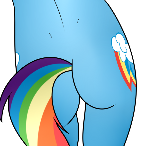 Size: 1000x1000 | Tagged: anthro, artist:skyspeardraw, ass, backwards cutie mark, butt, butt only, derpibooru import, female, rainbow dash, rainbutt dash, solo, solo female, suggestive