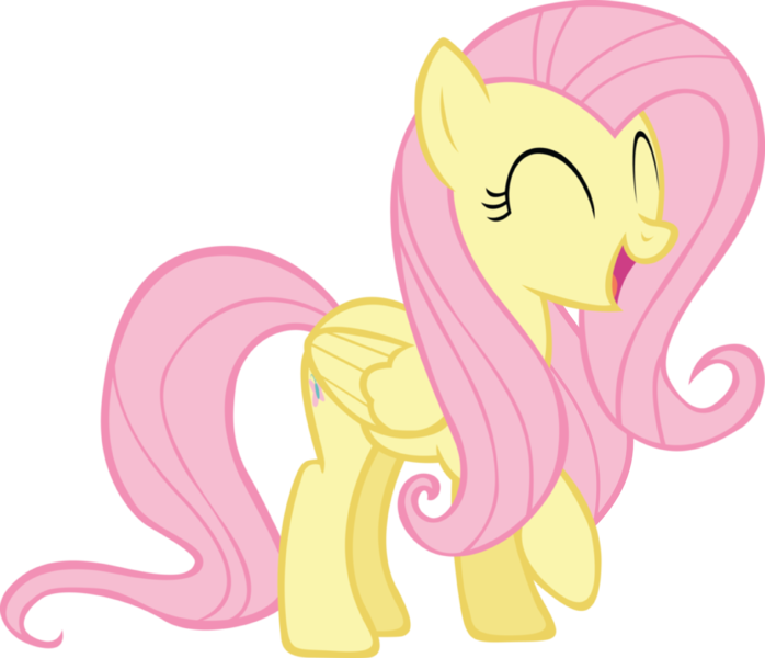 Size: 2145x1845 | Tagged: artist needed, safe, derpibooru import, edit, fluttershy, alternate hairstyle, double mane, happy, simple background, solo, transparent background, vector