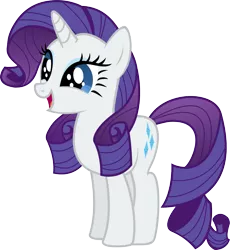 Size: 1883x2050 | Tagged: safe, derpibooru import, edit, rarity, pony, unicorn, /mlp/, alternate hairstyle, cute, cutie mark, double mane, female, happy, mare, open mouth, raribetes, simple background, smiling, solo, transparent background, vector, wide eyes