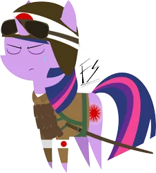 Size: 4450x4930 | Tagged: absurd resolution, artist:facelesssoles, crying, derpibooru import, imminent death, imperial japan, japan, japanese empire, kamikaze, pointy ponies, safe, solo, sword, twilight sparkle, weapon, world war ii