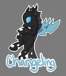 Size: 4827x5517 | Tagged: absurd resolution, artist:velocityraptor, changeling, colored, cute, derpibooru import, flying, safe, solo, text