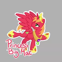 Size: 6000x6000 | Tagged: safe, artist:velocityraptor, derpibooru import, big macintosh, alicorn, earth pony, pony, absurd resolution, alicornified, princess, princess big mac, race swap, solo