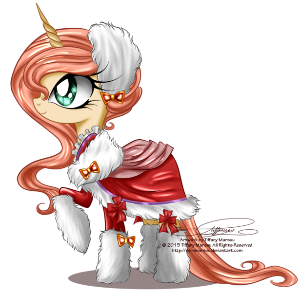 Size: 1200x1164 | Tagged: artist:tiffanymarsou, derpibooru import, oc, oc:ruby aura, safe, solo, unofficial characters only, winter outfit