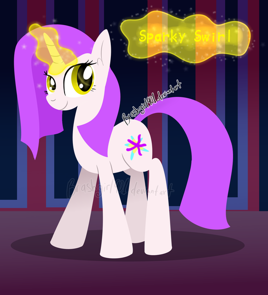 Size: 1700x1875 | Tagged: artist:brashgirl901, derpibooru import, lineless, oc, oc:sparky swirl, safe, solo, unofficial characters only