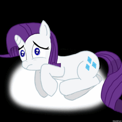 Size: 500x500 | Tagged: animated, artist:mister-true, askfillyrarity, derpibooru import, filly, rarity, safe, scared, solo
