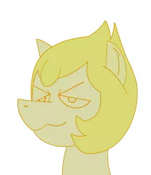 Size: 734x850 | Tagged: artist:combatkaiser, derpibooru import, ponified, safe, simple background, smug, spoilers for another series, steven universe, transparent background, yellow pearl (steven universe)