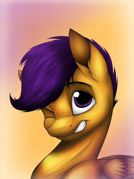 Size: 3000x4000 | Tagged: safe, artist:lupiarts, derpibooru import, scootaloo, portrait, solo