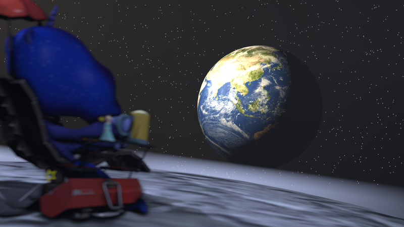 Size: 7680x4320 | Tagged: 3d, absurd resolution, alternate version, artist:epiclper, chair, derpibooru import, earth, moon, on back, princess luna, safe, source filmmaker, space, sun, super mario bros., super mario galaxy, super mario galaxy 2, team fortress 2, to the moon