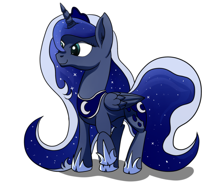 Size: 1024x857 | Tagged: artist:setonlr, derpibooru import, princess luna, safe, simple background, solo, transparent background