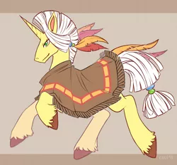 Size: 1079x1000 | Tagged: safe, artist:caninelove, derpibooru import, oc, oc:racing diamond, unofficial characters only, pony, unicorn, clothes, poncho, solo