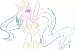 Size: 759x505 | Tagged: artist:tehbuttercookie, blushing, derpibooru import, princess celestia, safe, solo