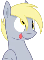 Size: 4260x5720 | Tagged: safe, artist:aidraws, artist:slb94, derpibooru import, derpy hooves, absurd resolution, dopey hooves, rule 63, simple background, solo, tongue out, transparent background, vector