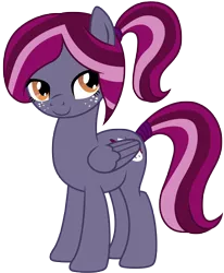 Size: 4120x5000 | Tagged: safe, artist:kooner-cz, derpibooru import, oc, oc:spotlight splash, unofficial characters only, pegasus, pony, equestria daily, absurd resolution, equestria daily mascots, freckles, looking at you, mascot, smiling, tail wrap