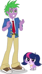 Size: 951x1681 | Tagged: safe, artist:punzil504, derpibooru import, spike, twilight sparkle, dog, equestria girls, alternate universe, human spike, littlest pet shop, parody, role reversal, simple background, species swap, transparent background, twilight barkle, vector, zoe trent