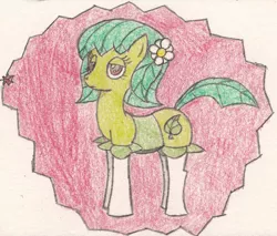 Size: 968x826 | Tagged: artist:eternaljonathan, derpibooru import, hybrid, plant pony, ponified, safe, traditional art