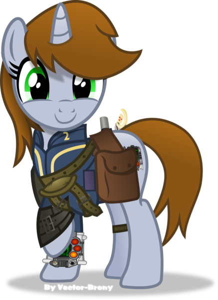 Size: 3122x4290 | Tagged: safe, artist:vector-brony, derpibooru import, oc, oc:littlepip, unofficial characters only, pony, unicorn, fallout equestria, fanfic, clothes, cute, fanfic art, female, gun, handgun, hooves, horn, little macintosh, mare, optical sight, pipabetes, pipboy, pipbuck, raised hoof, revolver, saddle bag, simple background, smiling, solo, transparent background, vault suit, vector, weapon