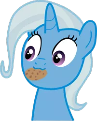 Size: 1000x1242 | Tagged: safe, artist:dogjedi, derpibooru import, trixie, pony, unicorn, cookie, cute, diatrixes, female, food, mare, mouth hold, ponies with cookies, simple background, solo, transparent background, vector