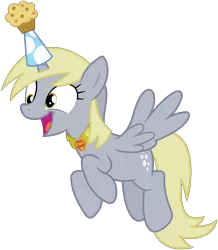 Size: 10000x11461 | Tagged: safe, artist:floppychiptunes, derpibooru import, derpy hooves, alicorn, pony, .svg available, absurd resolution, derpicorn, element of harmony, flying, hat, party hat, race swap, simple background, solo, transparent background, vector