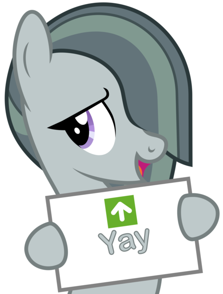 Size: 1461x1926 | Tagged: artist:camo-pony, cute, daaaaaaaaaaaw, derpibooru import, hoof hold, lidded eyes, marblebetes, marble pie, open mouth, reaction image, safe, simple background, smiling, solo, transparent background, upvote, yay