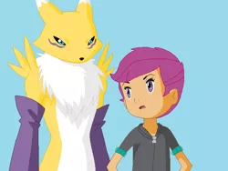 Size: 640x480 | Tagged: safe, artist:elmarcosluckydel96, artist:sakyas-bases, derpibooru import, scootaloo, renamon, equestria girls, crossover, digimon