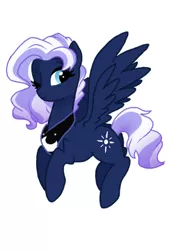 Size: 301x414 | Tagged: artist:h0mi3, derpibooru import, magical lesbian spawn, oc, oc:starlight, offspring, parent:oc:snowdrop, parent:princess luna, parents:canon x oc, safe, simple background, solo, unofficial characters only, white background