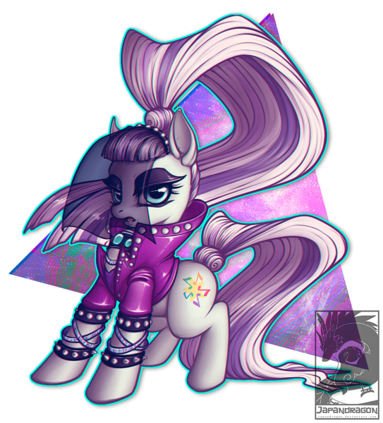 Size: 1000x1105 | Tagged: safe, artist:japandragon, derpibooru import, coloratura, earth pony, pony, the mane attraction, bracelet, clothes, countess coloratura, cutie mark, female, mare, necklace, ponytail, simple background, solo, transparent background, veil