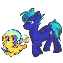 Size: 1024x1024 | Tagged: artist:catnipfairy, derpibooru import, my little pony, oc, oc:lightning bolt, oc:rainbow glow, offspring, parent:fluttershy, parent:oc:lightning bolt, parents:canon x oc, parents:flutterbolt, safe, simple background, transparent background, unofficial characters only