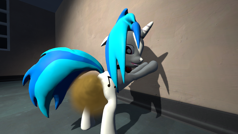 Size: 1920x1080 | Tagged: 3d, artist:tacko marceno, derpibooru import, fart, safe, solo, source filmmaker, vinyl scratch