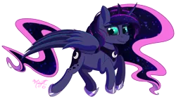 Size: 1280x720 | Tagged: artist:midnightsix3, derpibooru import, lunadoodle, princess luna, safe, simple background, solo