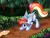 Size: 4000x3000 | Tagged: safe, artist:elzzombie, derpibooru import, rainbow dash, human, pegasus, pony, :o, cute, dashabetes, eyes on the prize, face down ass up, female, floppy ears, forest, hand, image, mare, png, pounce, solo focus, sugarcube