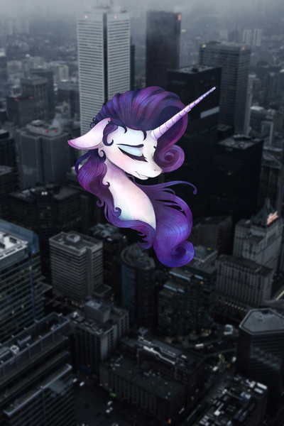 Size: 1280x1920 | Tagged: artist:inviizzible, city, derpibooru import, edit, phone wallpaper, rarity, safe, solo, wallpaper