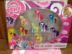 Size: 1600x1200 | Tagged: safe, derpibooru import, official, apple honey, apple tarty, applejack, fluttershy, pinkie pie, rainbow dash, rarity, sunset shimmer, twilight sparkle, twilight sparkle (alicorn), alicorn, pony, apple family member, eraser, mane six, merchandise