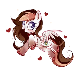 Size: 1000x1000 | Tagged: safe, artist:ipun, derpibooru import, oc, oc:sweet lullaby, unofficial characters only, pegasus, pony, blushing, female, heart, heart eyes, mare, offspring, open mouth, parent:doctor whooves, parent:roseluck, parents:doctorrose, simple background, solo, transparent background, wingding eyes