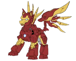 Size: 3152x2551 | Tagged: safe, artist:edcom02, artist:jmkplover, derpibooru import, ponified, alicorn, pony, unicorn, armor, crossover, iron man, marvel, simple background, solo, superhero, tony stark, transparent background, wings