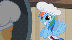 Size: 240x135 | Tagged: 4chan, animated, applejack, derpibooru import, edit, gif for breezies, greentext, hat, meta, metaphor gif, /mlp/, moar, picture for breezies, rainbow dash, safe, screencap, text, the last roundup