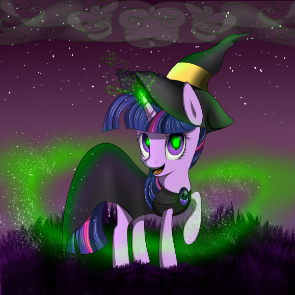 Size: 579x579 | Tagged: artist:twilight7070, clothes, costume, derpibooru import, nightmare night, safe, solo, twilight sparkle, witch