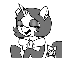 Size: 640x600 | Tagged: safe, artist:ficficponyfic, derpibooru import, oc, oc:joyride, unofficial characters only, pony, unicorn, colt quest, adult, chuckle, clothes, eyes closed, female, horn, laughing, mage, mare, solo, story included