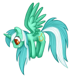 Size: 625x675 | Tagged: safe, artist:breadcipher, derpibooru import, lyra heartstrings, alicorn, pony, alicornified, flying, grin, looking down, lyracorn, race swap, simple background, solo, transparent background
