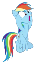 Size: 3909x7000 | Tagged: safe, artist:sollace, derpibooru import, rainbow dash, pony, offscreen horrors, open mouth, simple background, solo, transparent background, vector