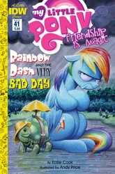 Size: 1054x1600 | Tagged: alexander and the terrible horrible no good very bad day, angry, artist:andypriceart, comic cover, derpibooru import, grumpy, idw, little golden book, not happy, pegasus, rain, rainbow dash, safe, spoiler:comic, spoiler:comic41, style emulation, tank, traditional art