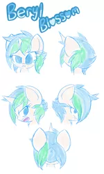 Size: 1797x3000 | Tagged: safe, artist:starlightlore, derpibooru import, oc, oc:beryl blossom, unofficial characters only, pony, unicorn, :t, frown, glare, hair over one eye, head, looking at you, portrait, raised eyebrow, reference