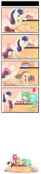 Size: 660x2801 | Tagged: 4koma, artist:sweetsound, bon bon, comic, crossover, derpibooru import, kochiya sanae, kotatsu, lyra heartstrings, moriya suwako, safe, sweetie drops, touhou, yasaka kanako