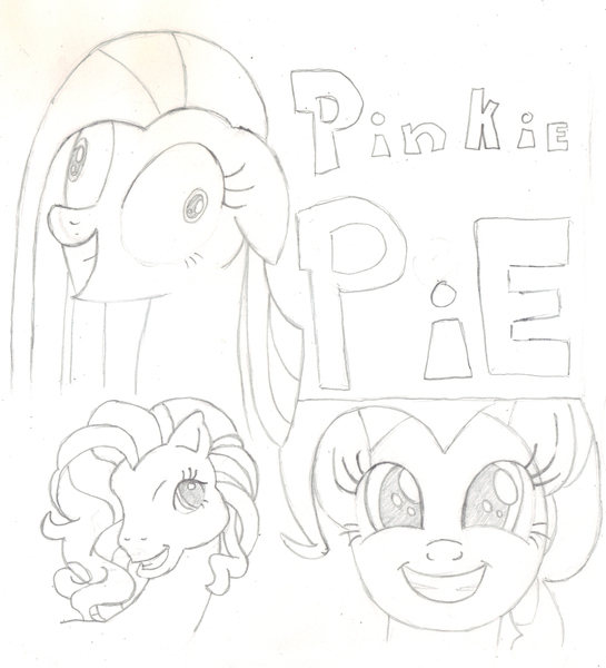 Size: 2018x2220 | Tagged: artist:chronicle23, contemplating insanity, crazy face, derpibooru import, exploitable meme, expressions, face crazier than this meme, faic, insanity face, meme, monochrome, pinkamena diane pie, pinkie blind, pinkie pie, safe, solo, text