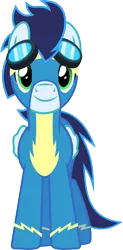 Size: 3931x8000 | Tagged: safe, artist:chainchomp2, derpibooru import, soarin', pegasus, pony, absurd resolution, alternate versions at source, goggles, male, simple background, solo, stallion, transparent background, vector, wonderbolts uniform